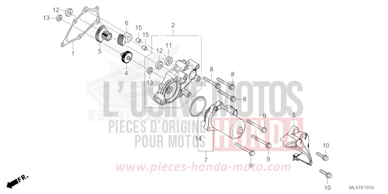 DEMULTIPLICATEUR de CMX 1100 "Rebel" MAT BALLISTIC BLACK METALLIC (NHA86) de 2026